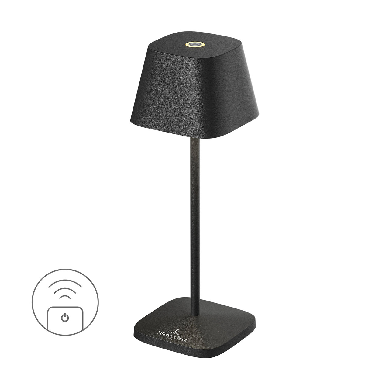Table lamp LED 20 cm dimmable black, Lampe, Lampenschirm, Tischlampe