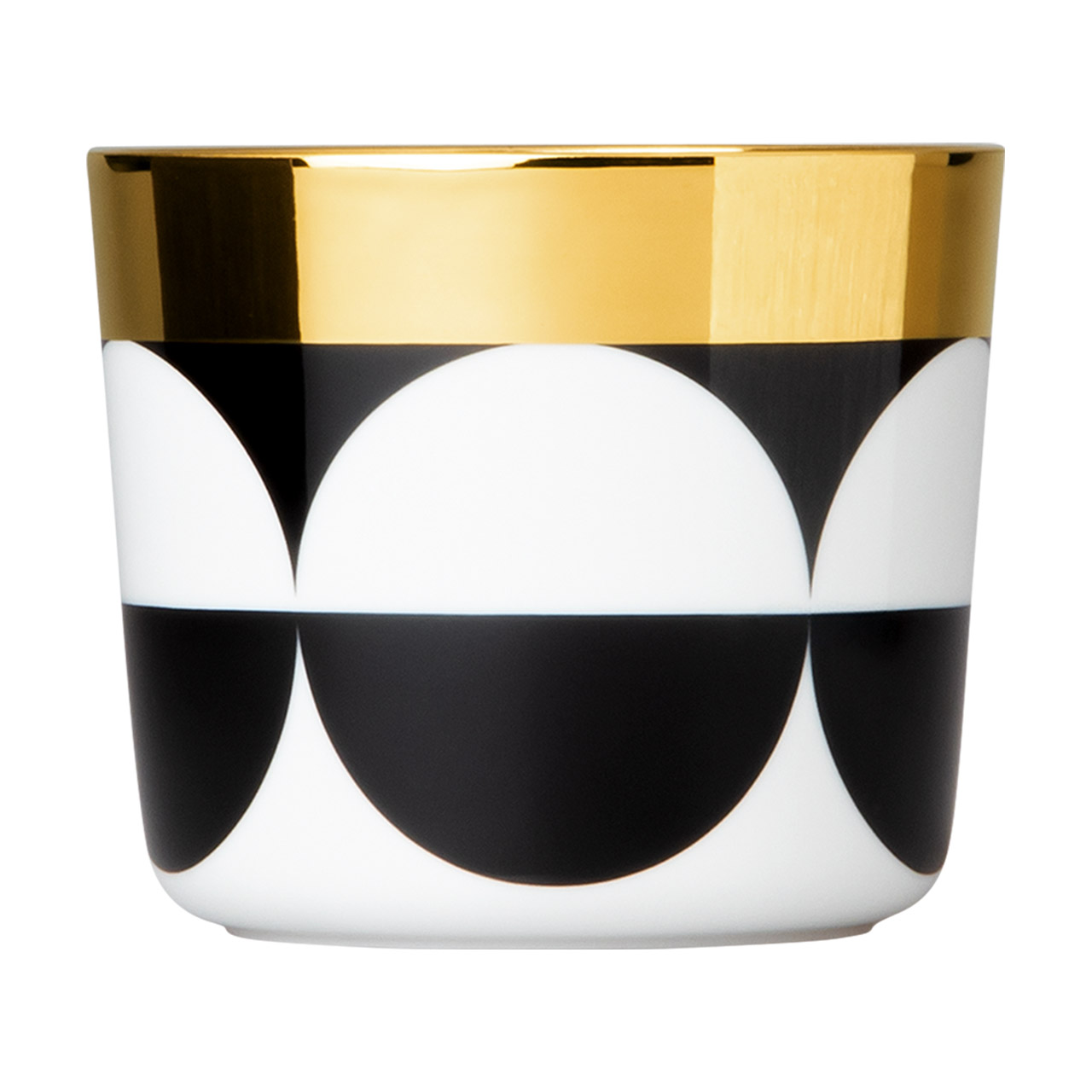 Champagne goblet Ca' d'Oro Half Moons, becher, becher/mug, dekorativ, schwarz-weiße, goldene deckel