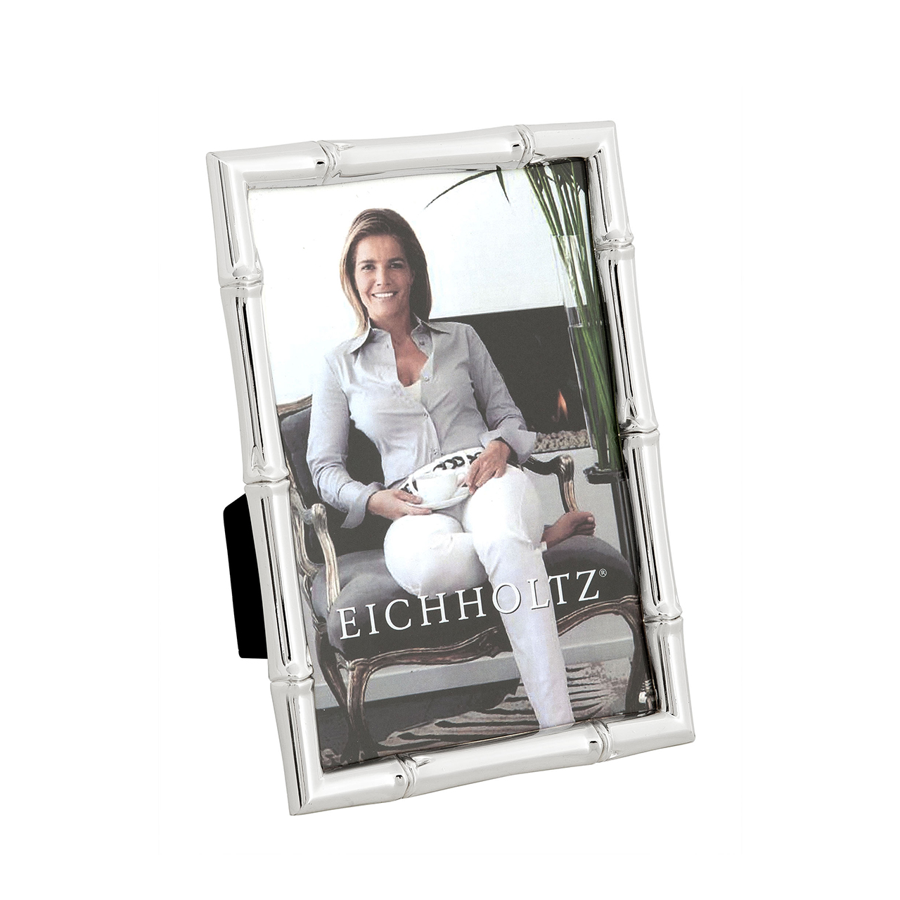 Picture Frame 11.5x16.5 cm silver plated, Photographie, Person, Portrait, Sitzend, Frau