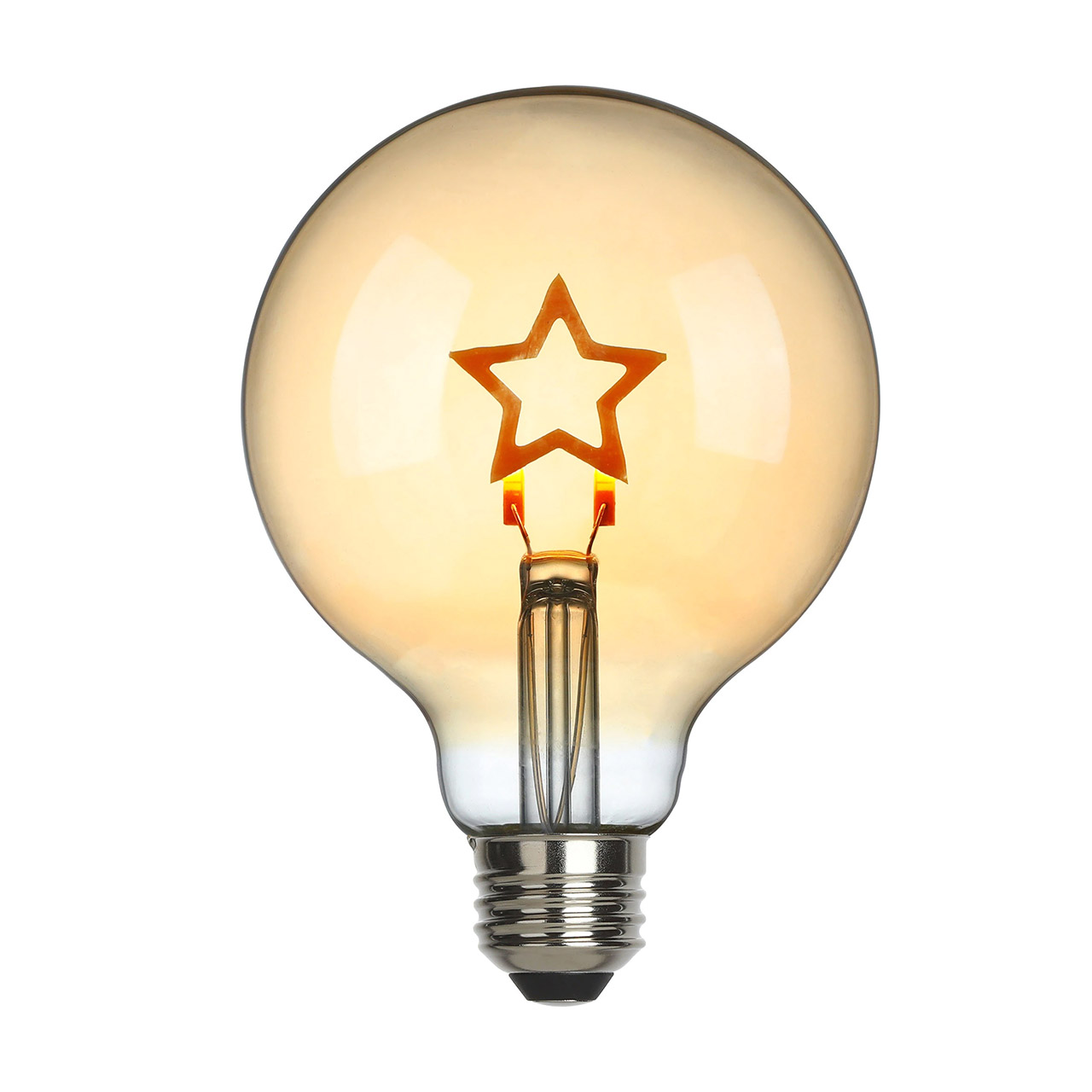 Decorative bulb LED STAR amber