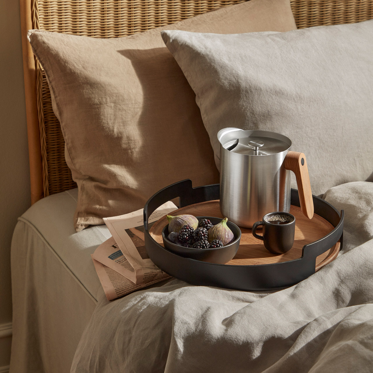 Serving tray 35 cm, Kissen, Dekoration für Zuhause, Tasse, Kochgeschirr