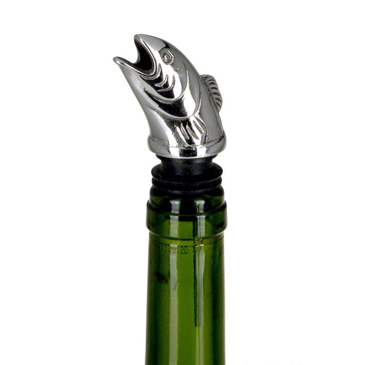 Bottle pourer fish stainless steel, Rauchrohr