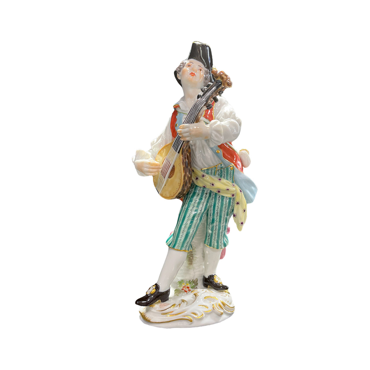 Lute Player 14.5 cm, Figur, Porzellan, Erwachsener, Person, Frau