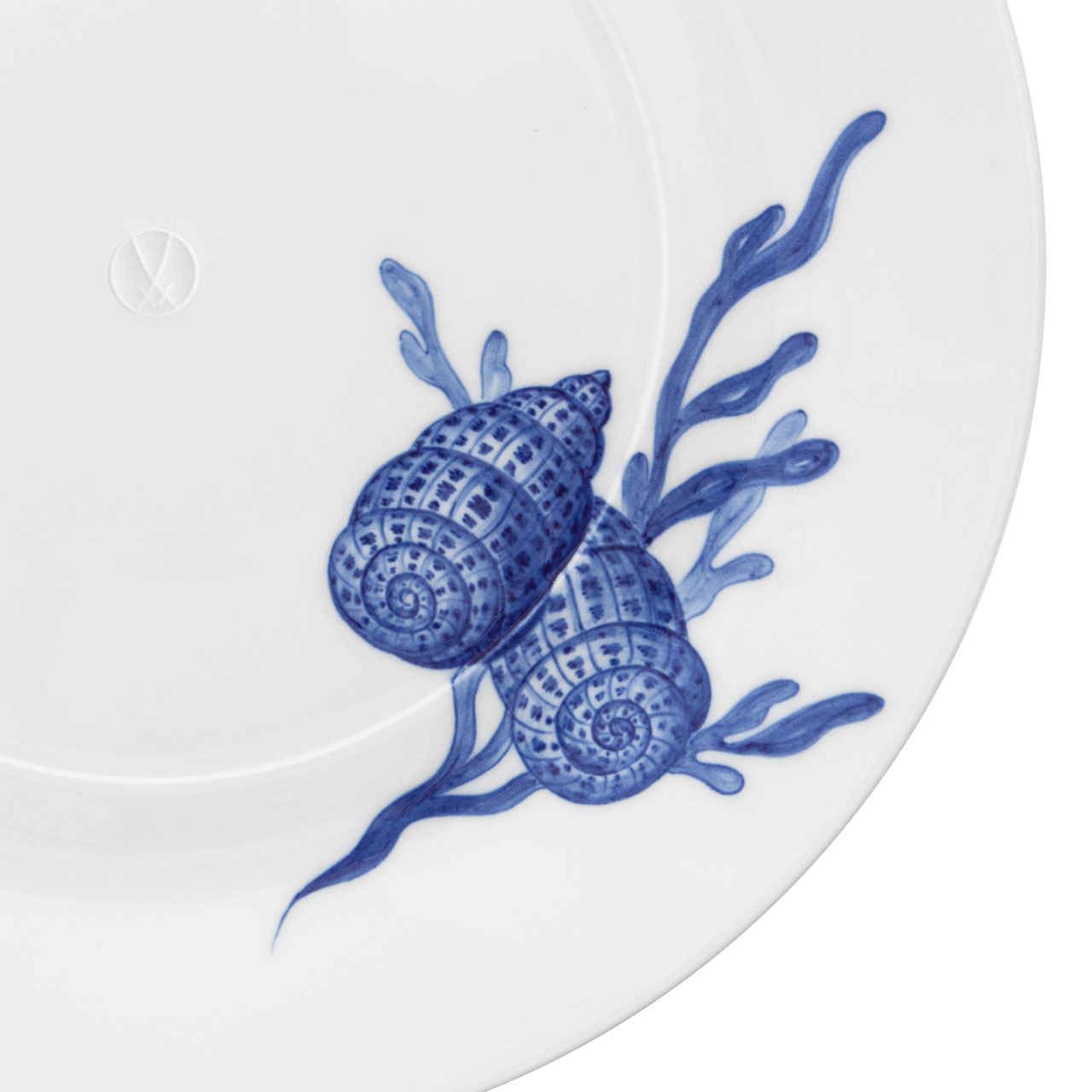 Dinner plate 30 cm motif shell, Kunst, Porzellan, Töpferei, Essen, Mahlzeit