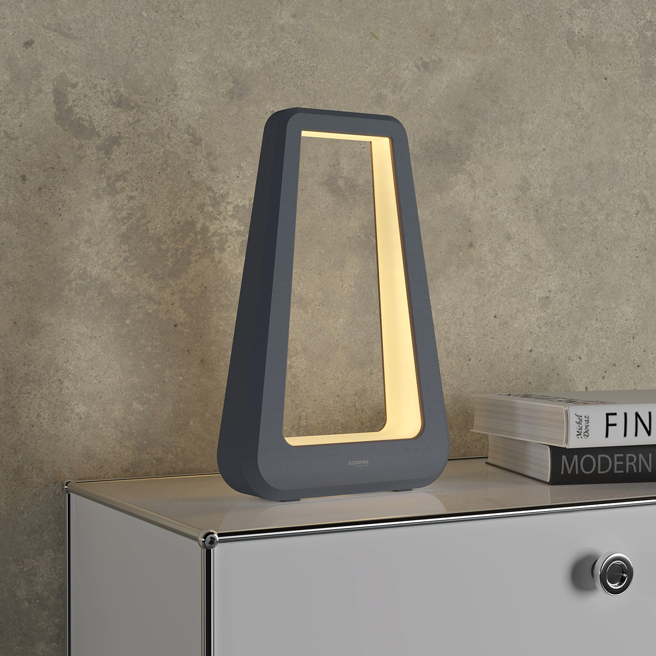 Table lamp LED 33.4 cm dimmable anthracite, Lampe