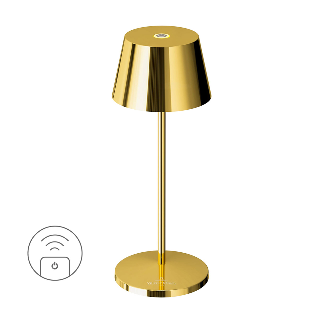 Table lamp LED 20 cm dimmable gold, Lampe, Lampenschirm, Tischlampe