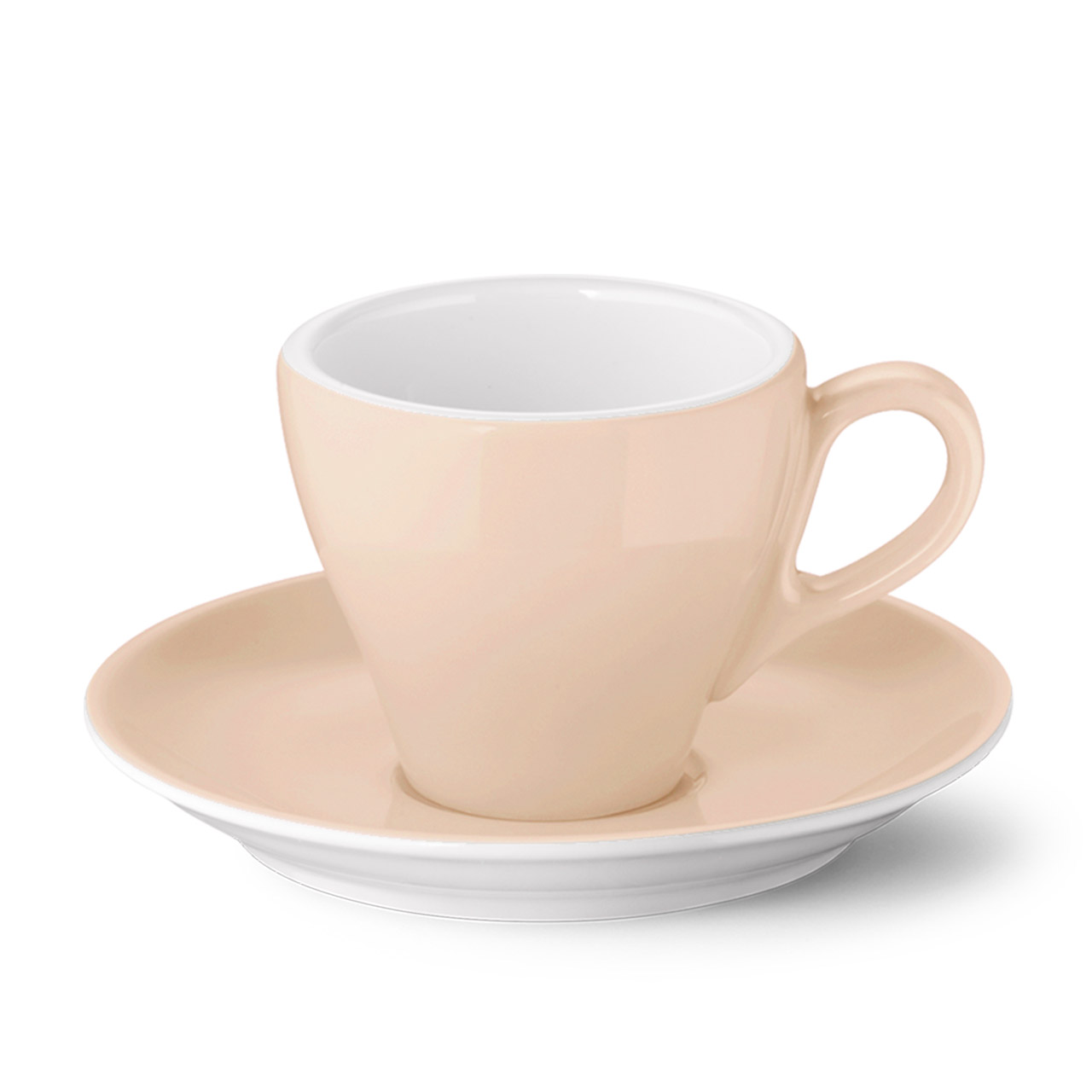 Dibbern 'Solid Color peach', Espressotasse m. U. 0,09 l Classico, Untertasse, Tasse