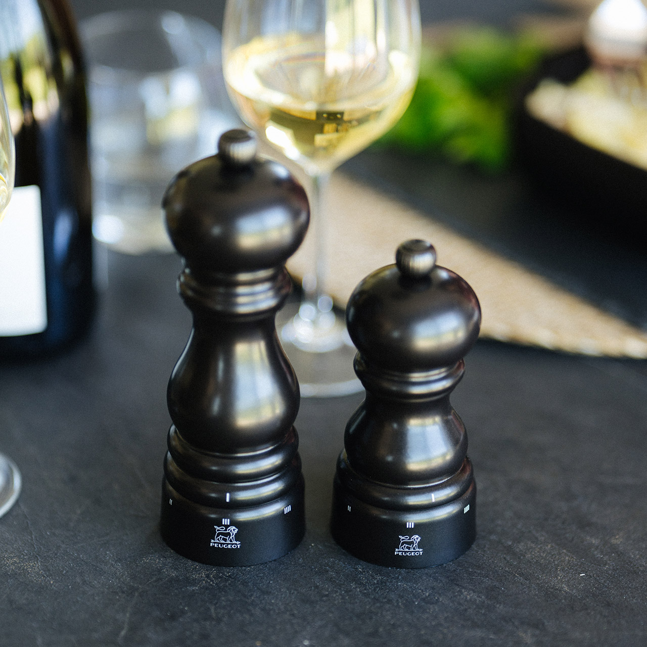 Salt mill 18 cm black satin, Flasche, Schach, Spiel