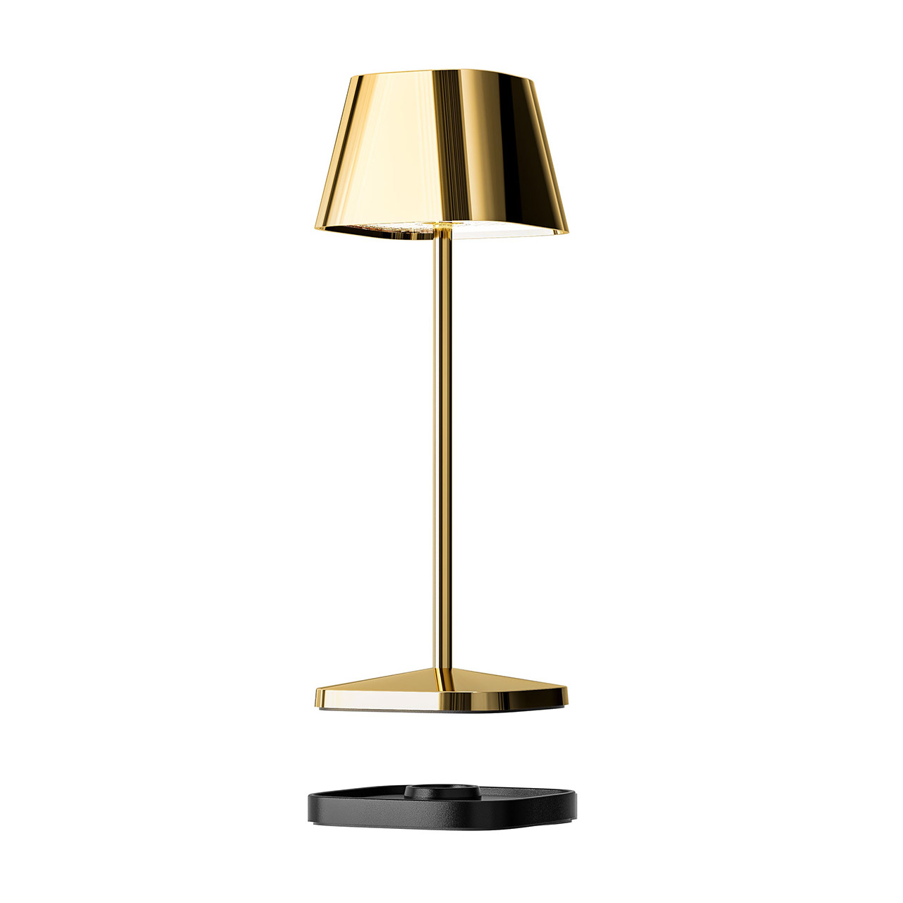 Table lamp LED 20 cm dimmable gold, Lampe, Lampenschirm, Tischlampe