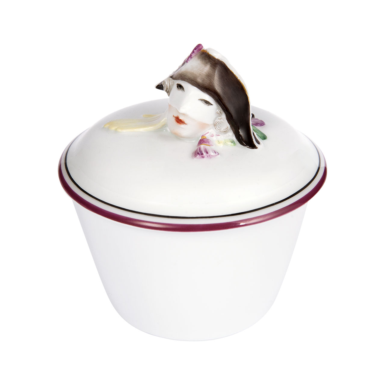 Can Head of Harlequin 10.5 cm, Porzellan, Töpferei, Figur, Krug, Gesicht