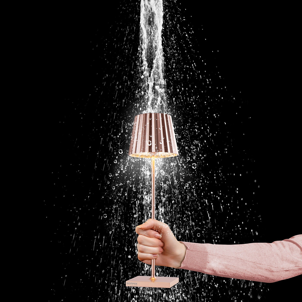 Table lamp LED 38 cm dimmable rose gold