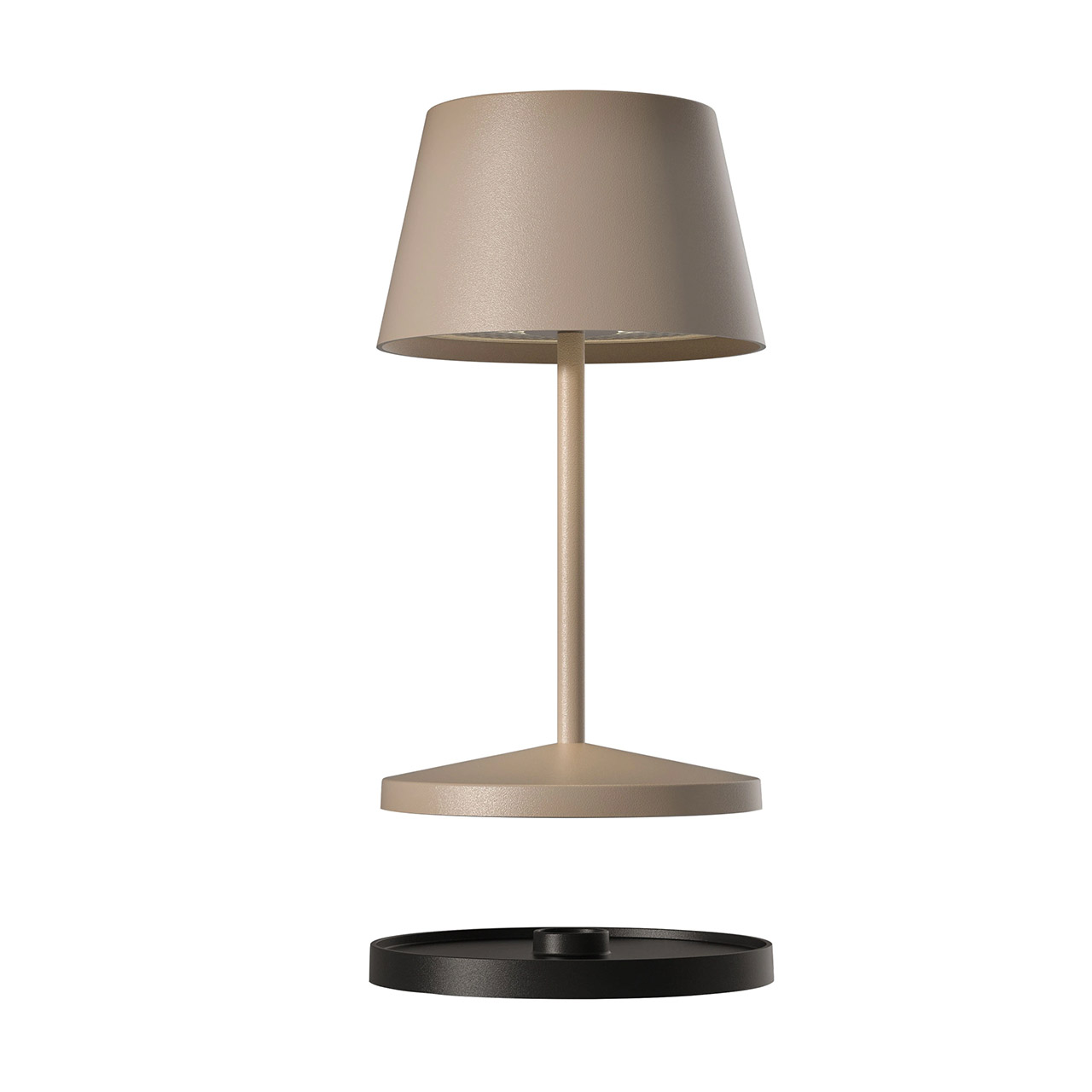 Table lamp LED 20 cm dimmable sand, Lampe, Tischlampe, Lampenschirm