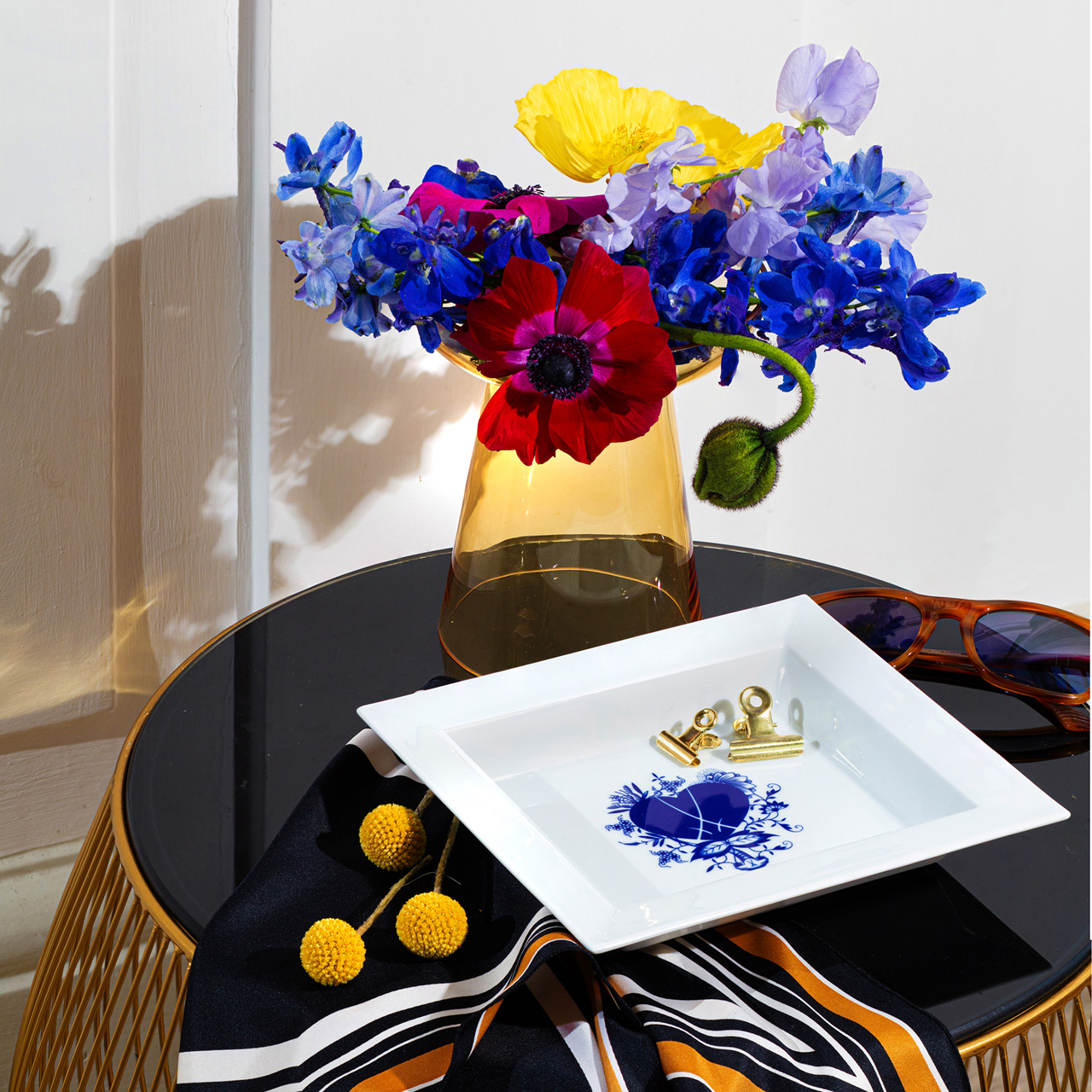 Vide-poche 21x18.5 cm Blue Passion
