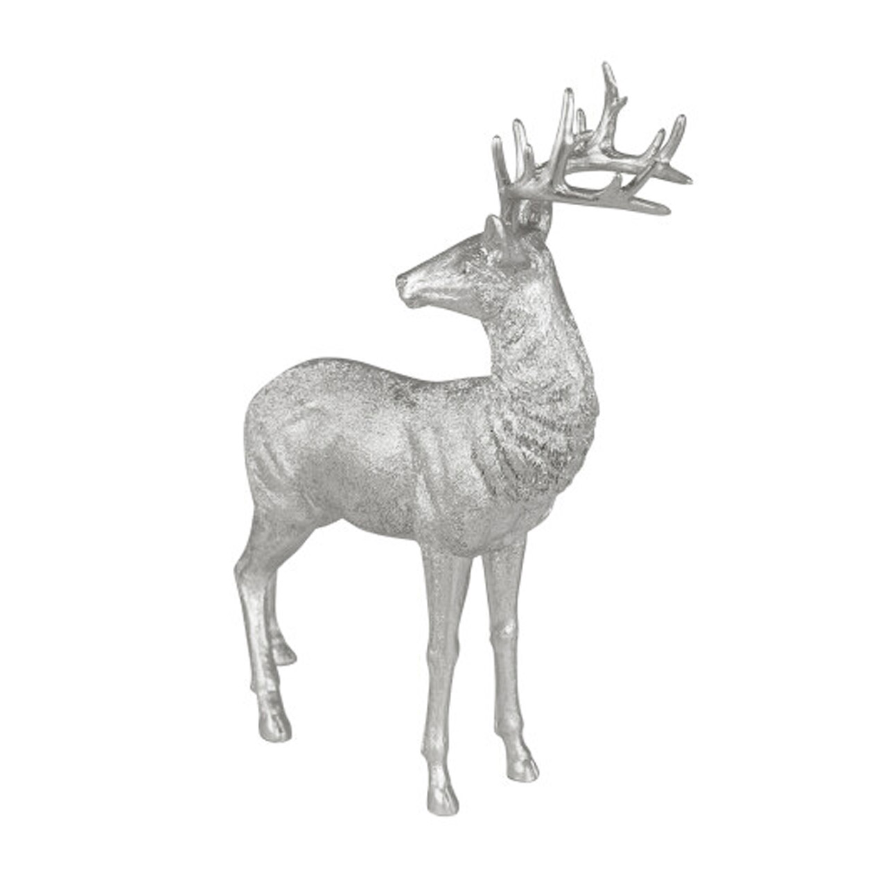Deer Ventano 43 cm silver, Hirsch, Wildtiere, Antilope, Kunst, Zeichnen