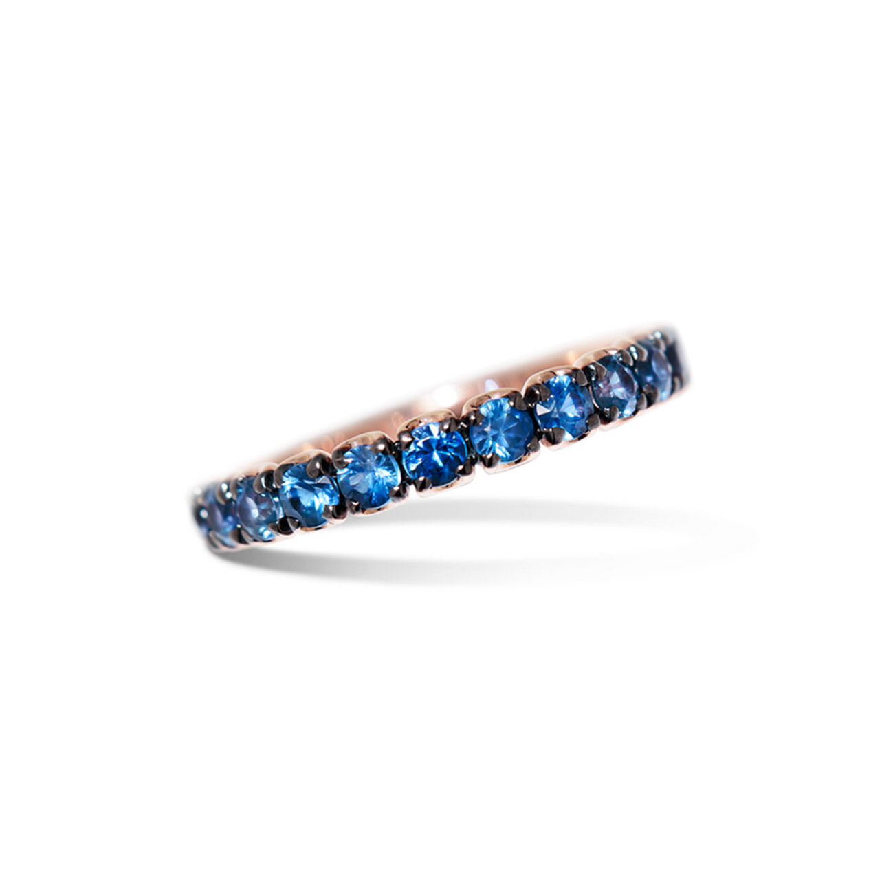 Ring rose gold 750 blue sapphires 0,97 ct W53, Zubehor, Schmuck, Edelstein, Saphir, Diamant