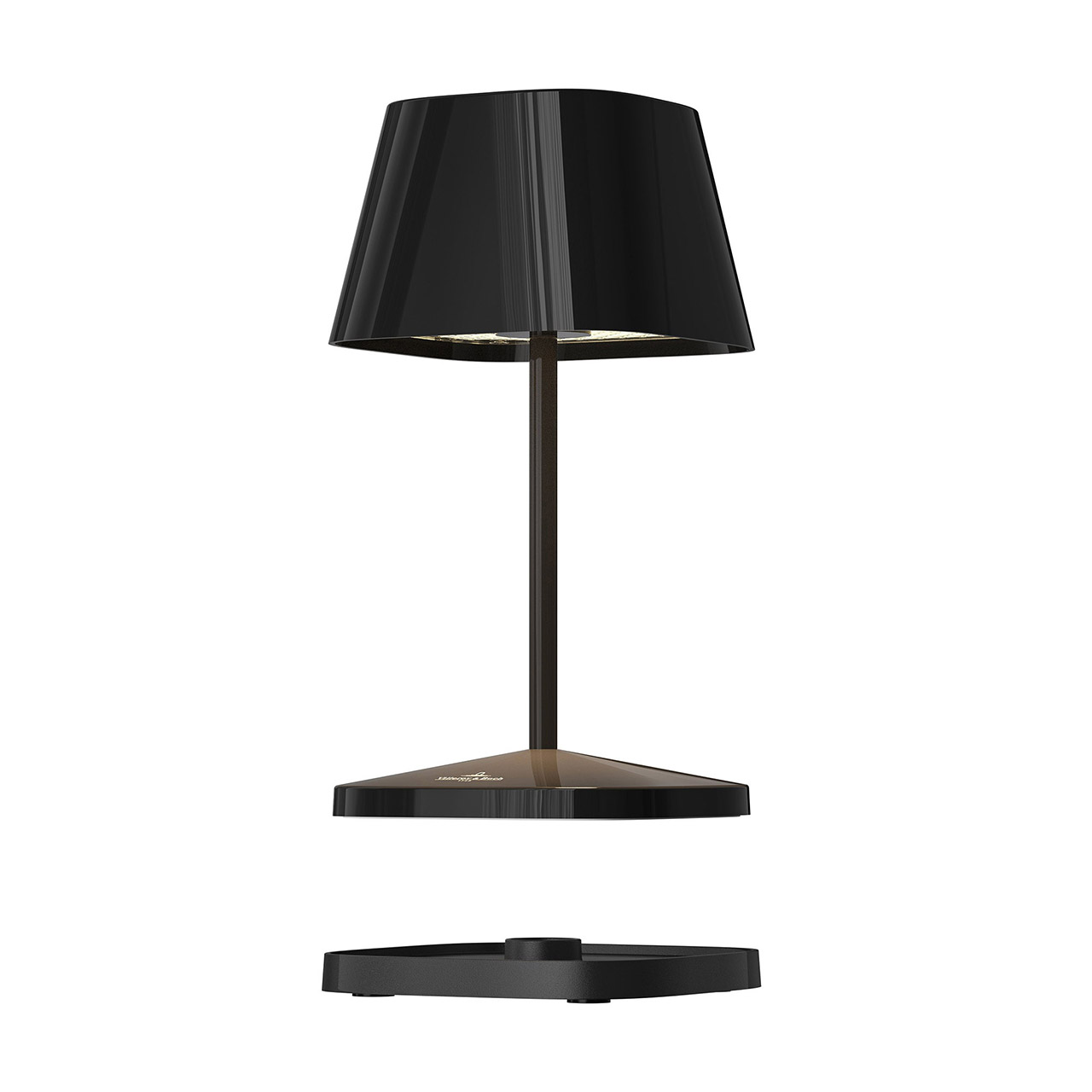 Table Lamp LED 20 cm dimmable black ceramic
