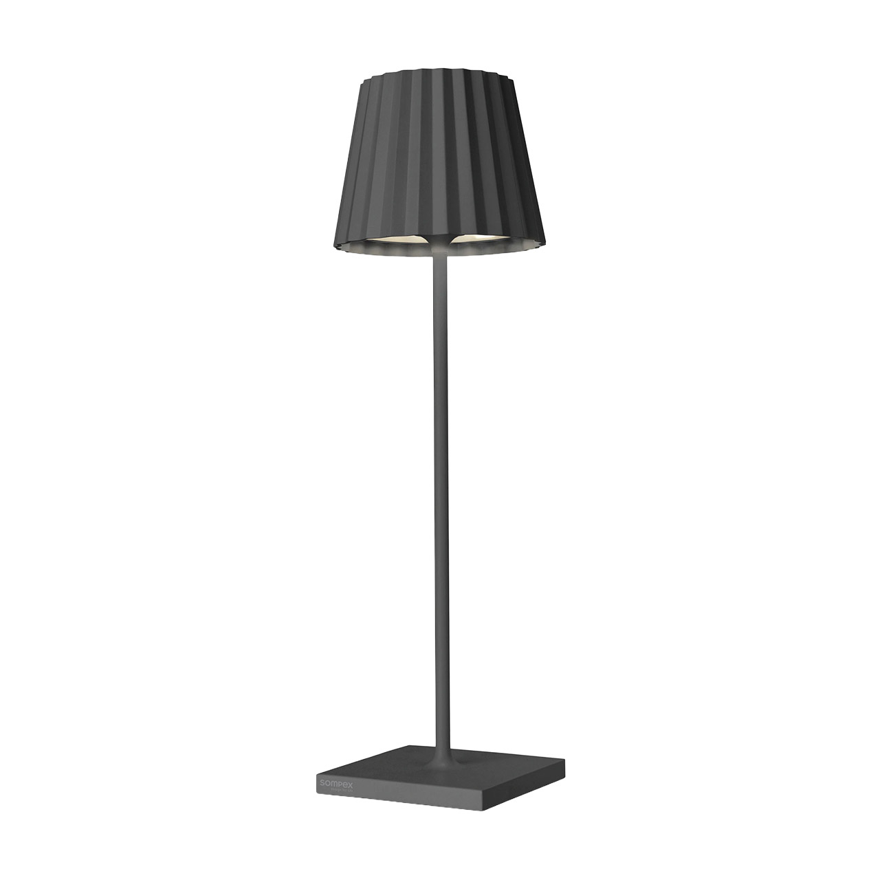 Table Lamp LED 38 cm dimmable anthracite, Lampe, Lampenschirm, Tischlampe