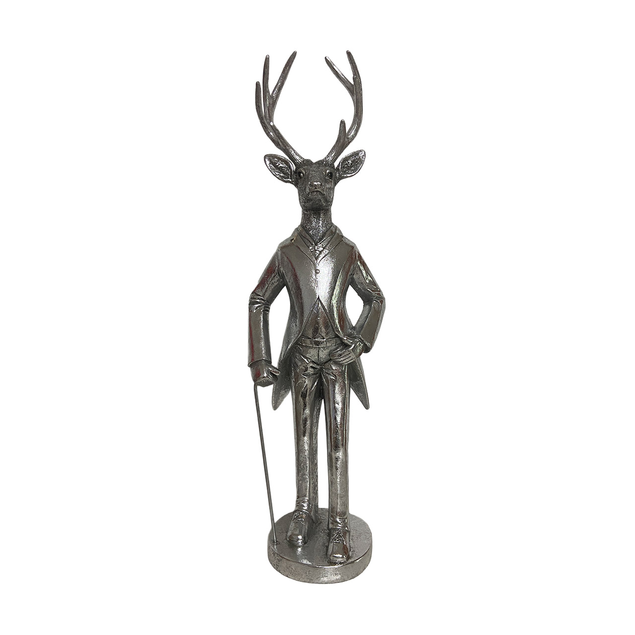 Mr. Deer 63 cm silver, Figur, Bronze