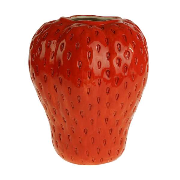 Vase Erdbeere 27 cm rot