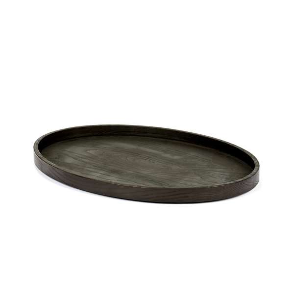 Tablett oval 43,6x31,6 cm schwarz