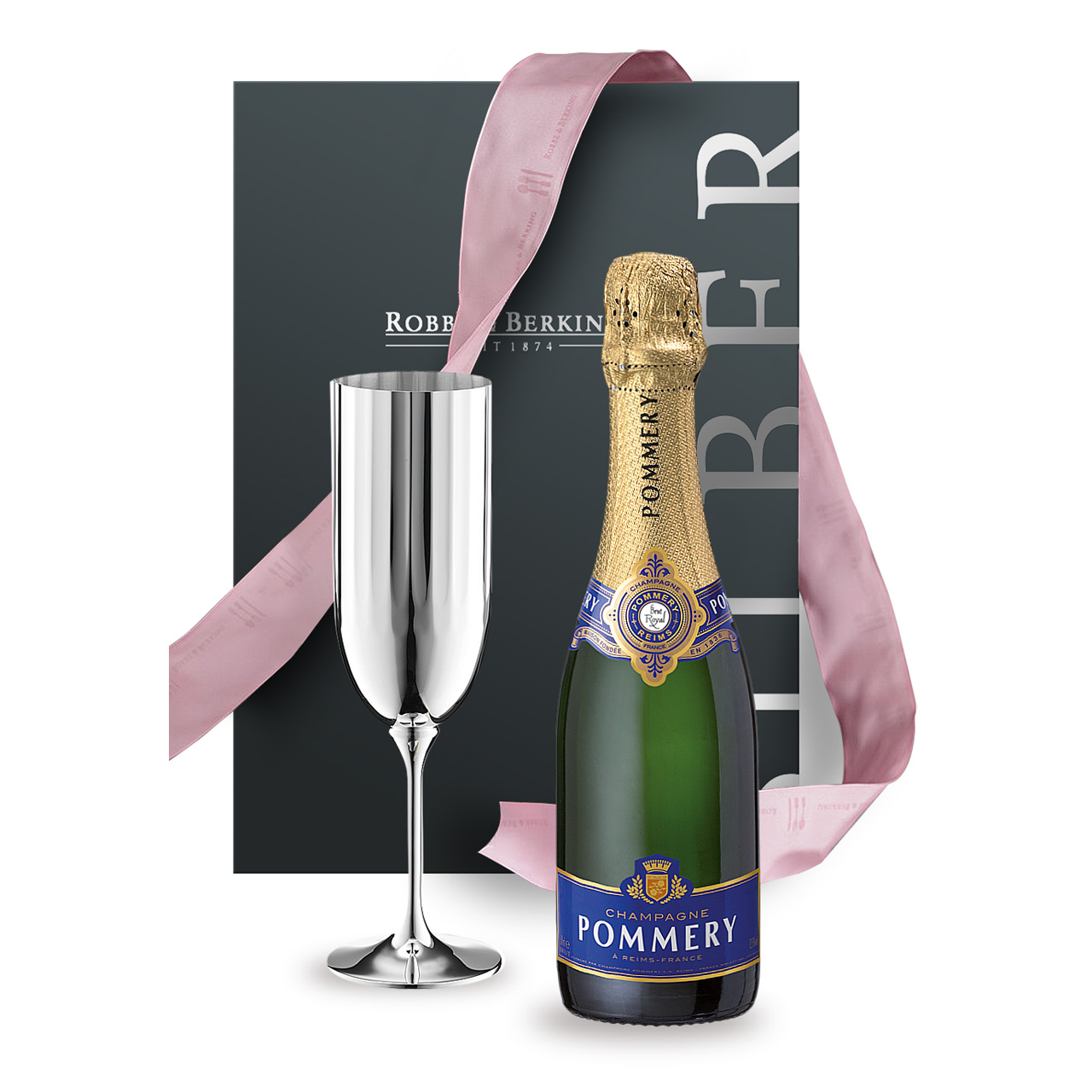 | - 90 | versilbert Robbe Set & Gift g Belvedere Champagne Berking