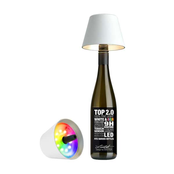 Flaschenaufsatz LED Lampe dimmbar weiß