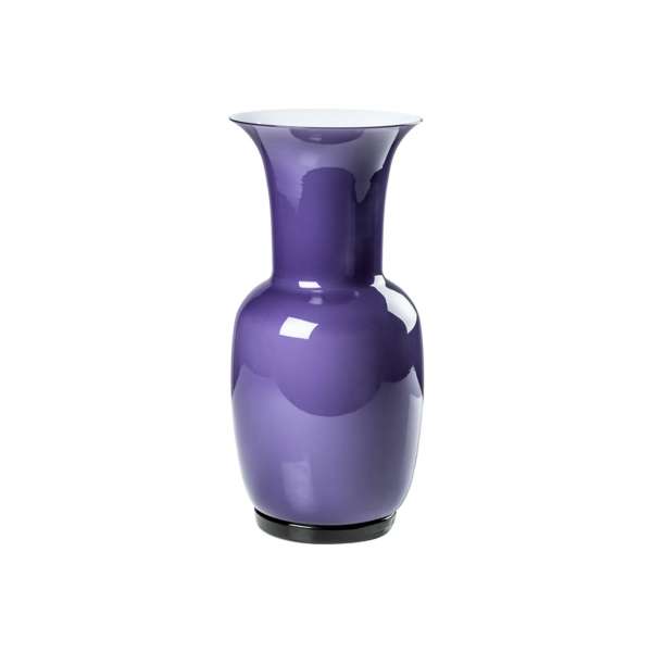 Vase 36 cm indigo/weiß