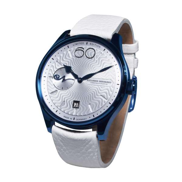 Armbanduhr Neva Handaufzug IP blau