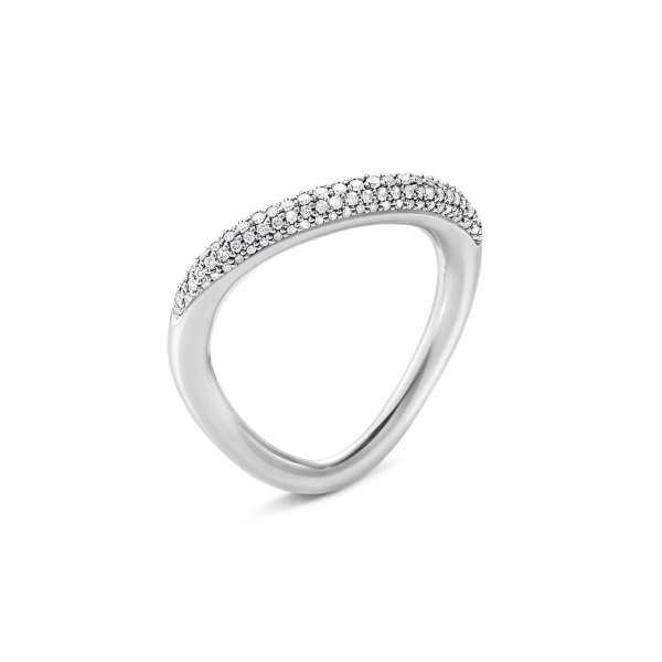 Ring Diamant Pavé 0,29 ct Sterlingsilber 925 W54-55 (Size 4)