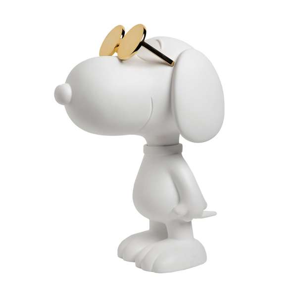 Snoopy Sun 27 cm mattweiß/gold