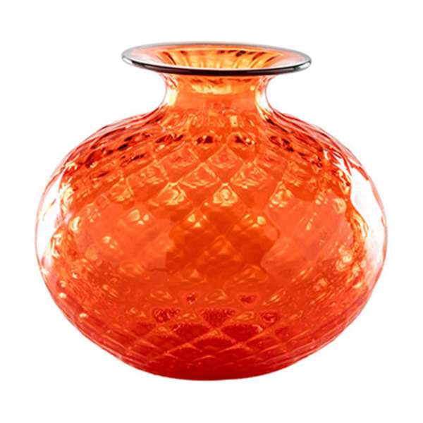 Vase 12,5 cm orange/roter Faden