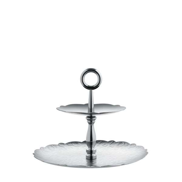 Alessi Dressed Two Dish Cake Stand Stainless Steel X Mas
