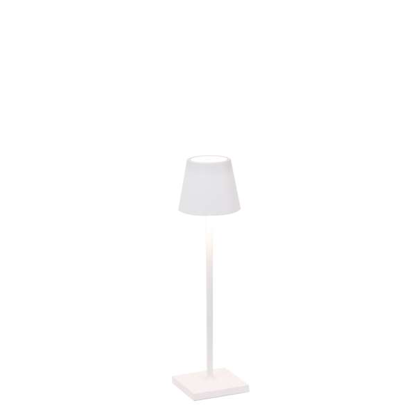 Tischlampe LED 27,5 cm dimmbar matt weiß