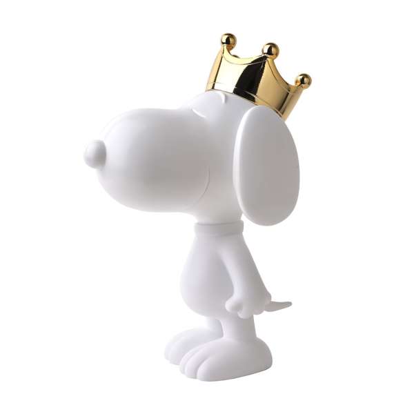 Snoopy Crown 31 cm mattweiß/gold