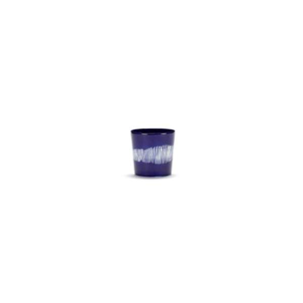 Kaffeetasse 0,25 l lapis lazuli & Swirl - Stripes weiß