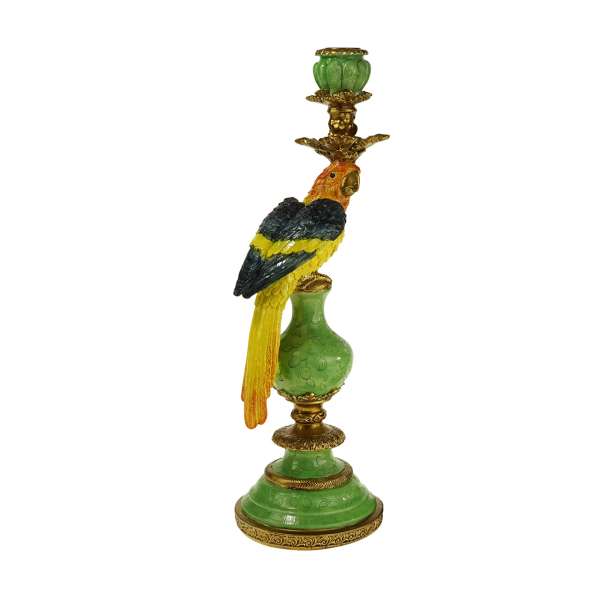 Kerzenhalter Papagei 39,5 cm mehrfarbig