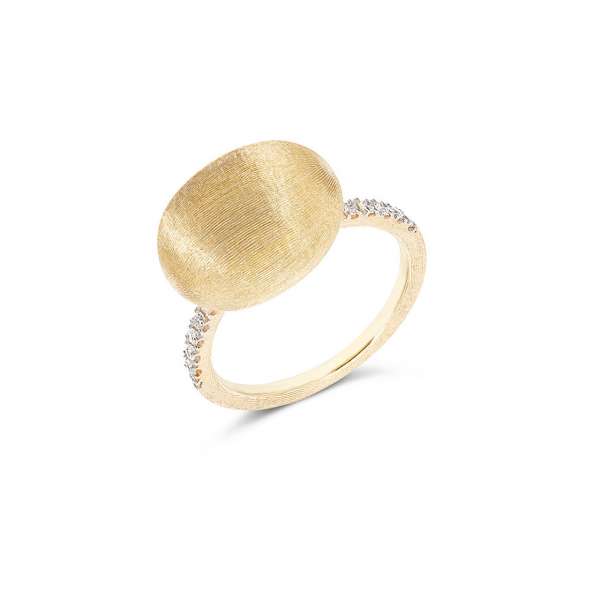 Ring 750/- Gelbgold Diamanten 0,115 ct W55