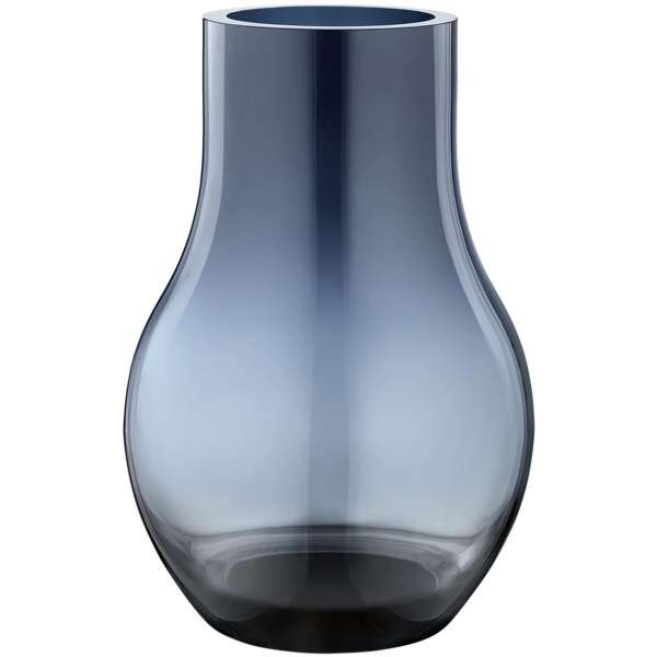 Vase 30 cm dunkelblau Glas
