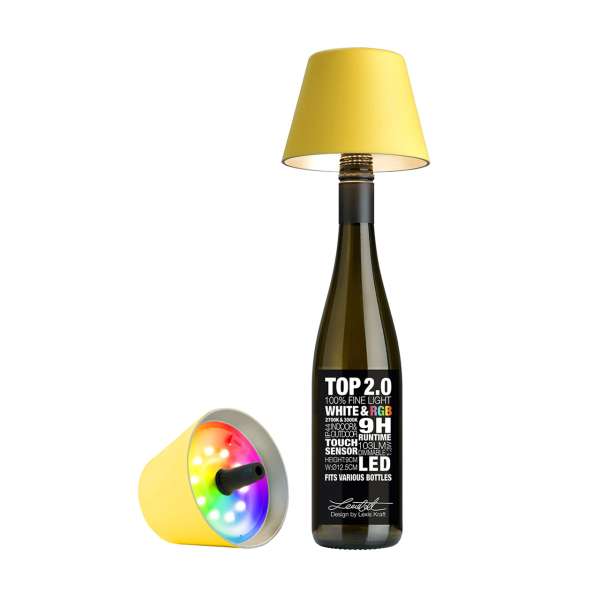 Flaschenaufsatz LED Lampe dimmbar gelb
