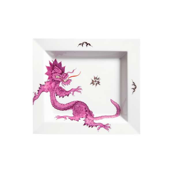 Vide-poche 21x18,5 cm Ming Dragon,purpur