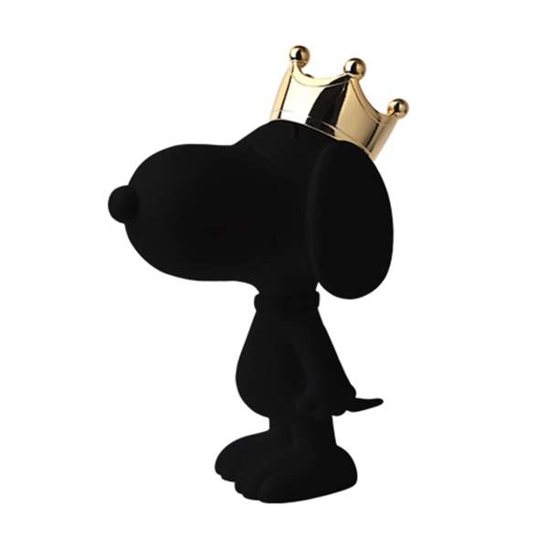 Snoopy Crown 31 cm mattschwarz/gold