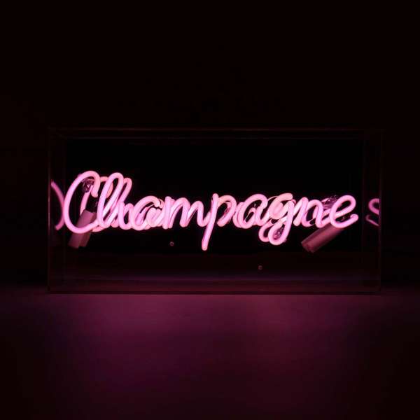Acryl-Box Neon - Champagne rosa