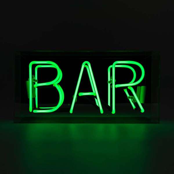 Acryl-Box Neon - Bar grün
