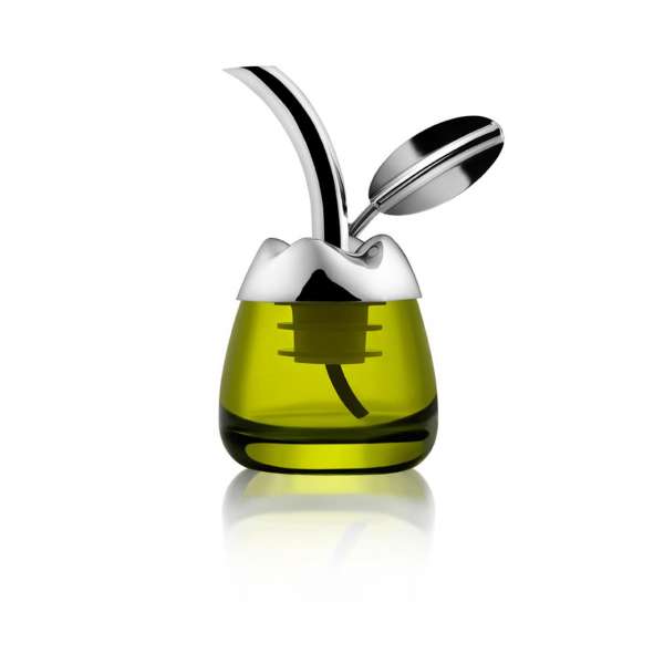 Olivenölkoster m. Ausgießer 8,5 cm Edelstahl/Harz